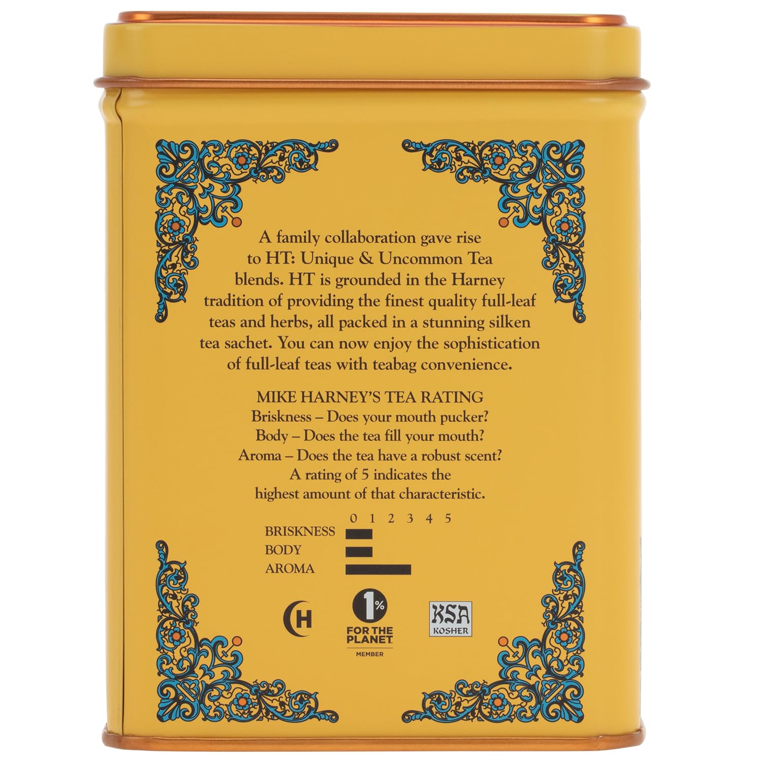 Harney & Sons Master Yellow & Blue Tea Tin – Herbal Blend of Chamomile, Lavender, and Cornflowers – 0.9 Ounces, 20 Sachets, 1 Pack — image 4